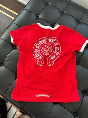 Chrome Hearts Red & White Kids Graphic Ringer Tee